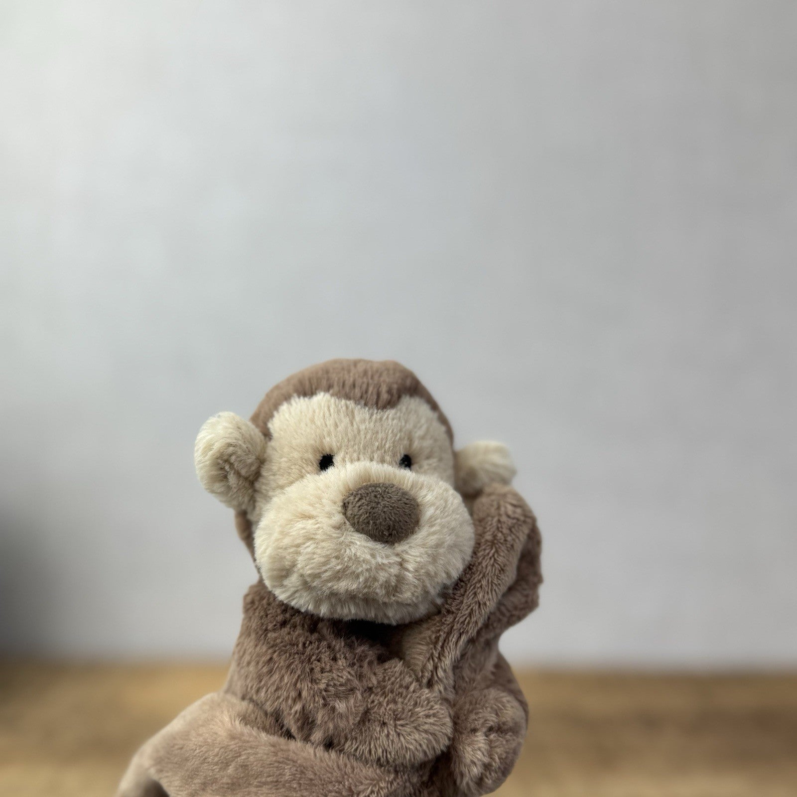 Jellycat Bashful Monkey Soother - Mini Monkey Comfort Blanket Retired Brown