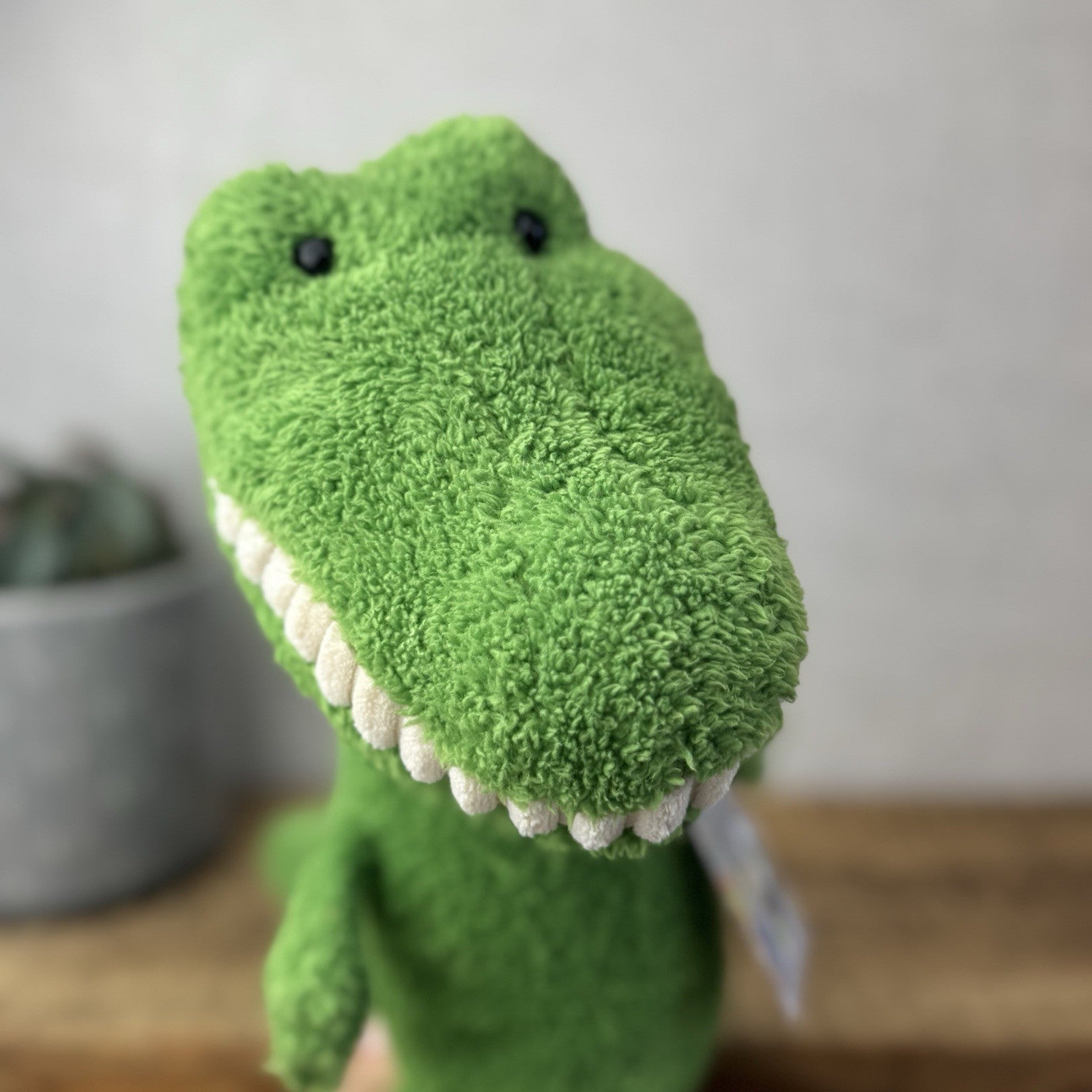 Jellycat Medium Toothy Croc - Large Green Crocodile  Smiling Rare Retired 16”