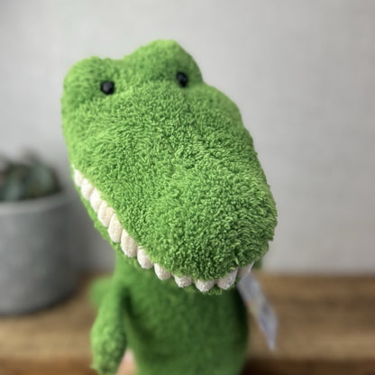 Jellycat Medium Toothy Croc - Large Green Crocodile  Smiling Rare Retired 16”