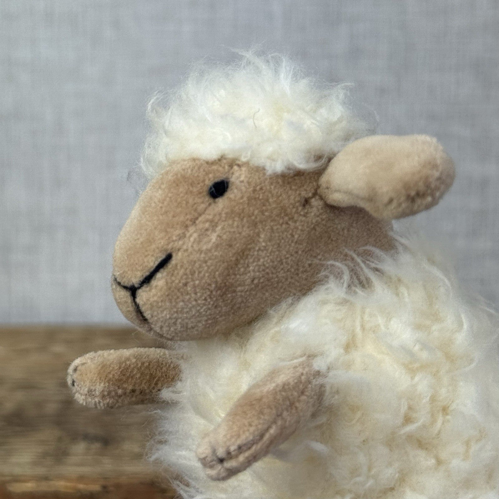 Jellycat Baby Puffball Sheep - Small Fluffy Cream Beanie Vintage With Tag 3”