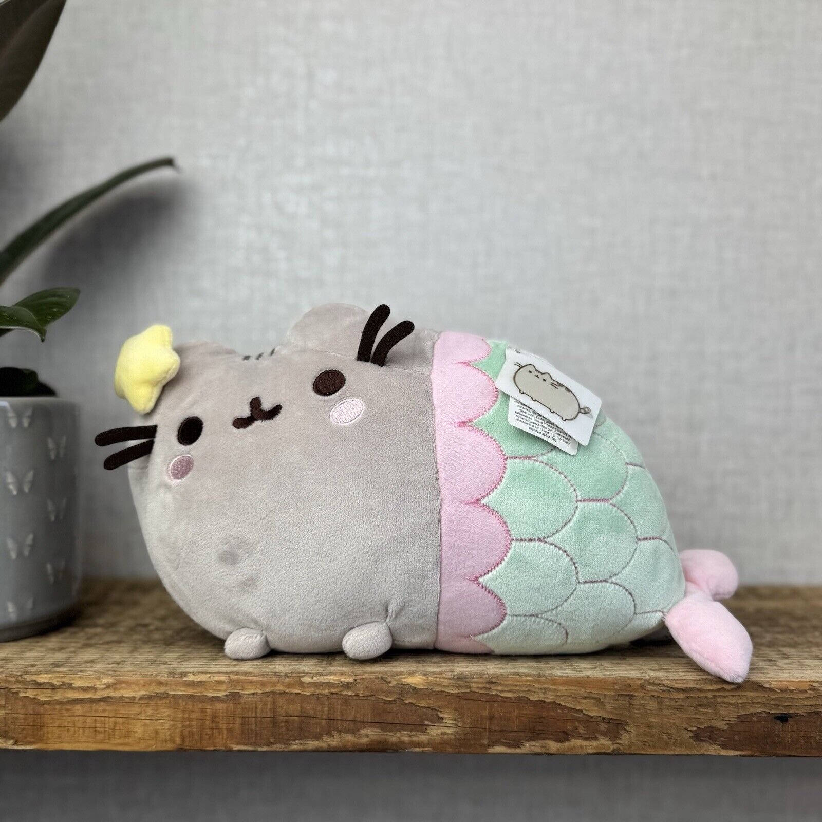 Pusheen Mermaid Merkitty - Gund Mermaid Cat Soft Toy Cushion Plush Medium 12"