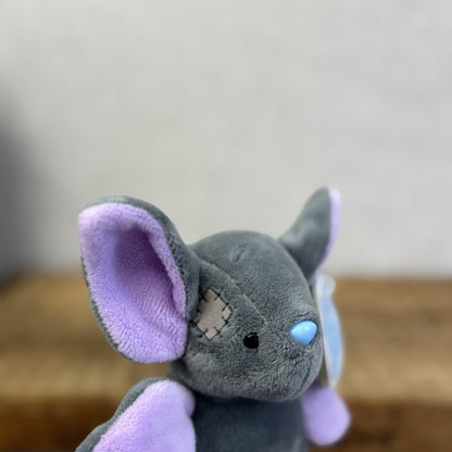 Blue Nose Friends Flit The Bat - Tagged Mini Bat Beanie Plush Halloween Purple