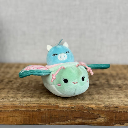Squishmallow Squishville - Jake SV Vehicle Unicorn In Butterfly Car Play Set