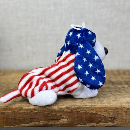Applause Hush Puppy Proud To Be American Basset Hound Beanie New With Tags Rare