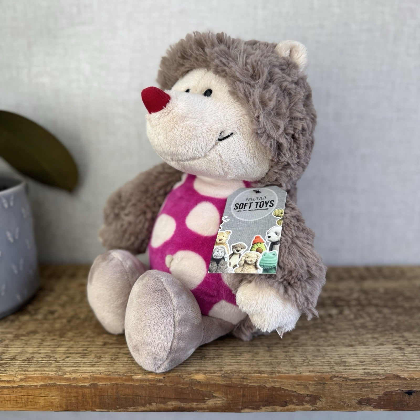 Nici Forest Friends Harriet Hedgehog - Fluffy Hedgehog Beanie With Pink Tummy