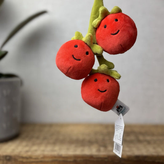 Jellycat Vivacious Tomato - Tomato On Vine - Food Play Soft Toy - Gift - New 8”