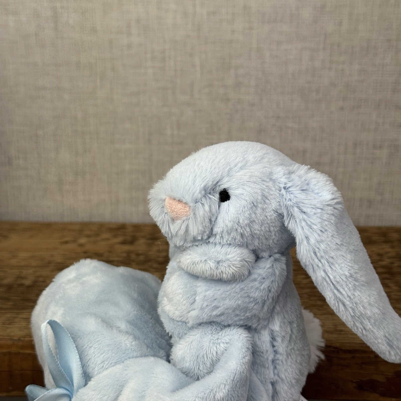 Jellycat Bashful Blue Bunny Soother - Baby Soother Blue Retired New Without Tags