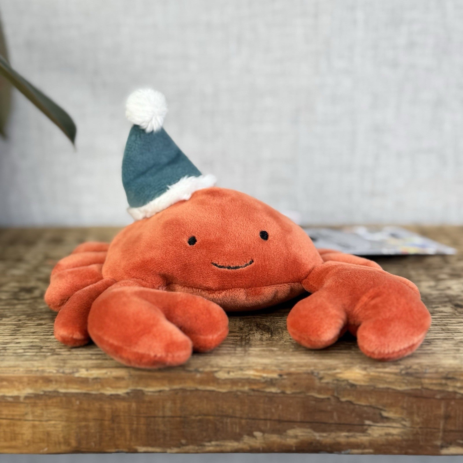 Jellycat Celebration Crustacean Crab Red Crab Soft Toy In Hat Cute Retired 5”