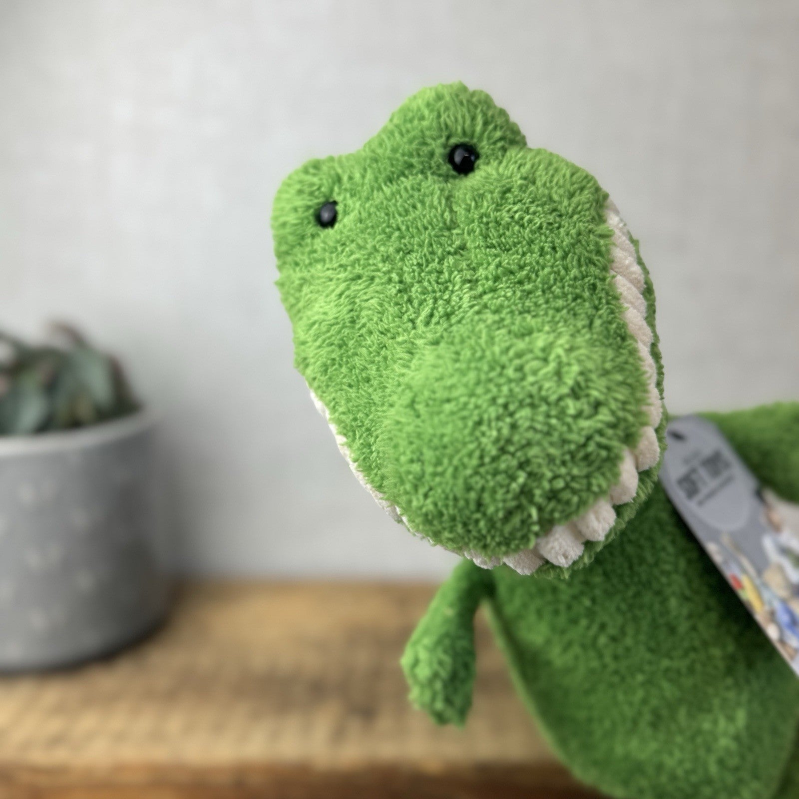 Jellycat Medium Toothy Croc - Large Green Crocodile  Smiling Rare Retired 16”