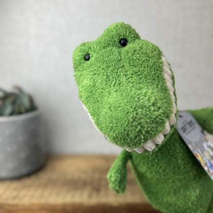 Jellycat Medium Toothy Croc - Large Green Crocodile  Smiling Rare Retired 16”