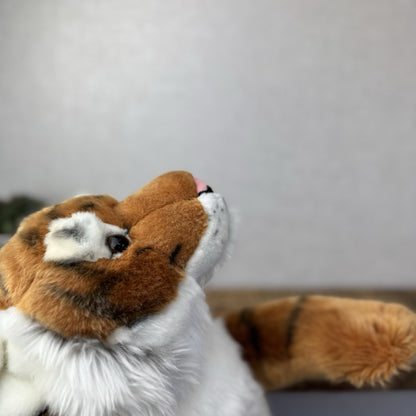 FAO Schwarz Tiger 2018 - Large Lifelike Tiger Beanie Plush Large Pristine NWOT 