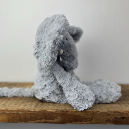 Jellycat Bobo Elephant - Grey Textured Beanie Soft Toy Retired Rare Vintage 14"