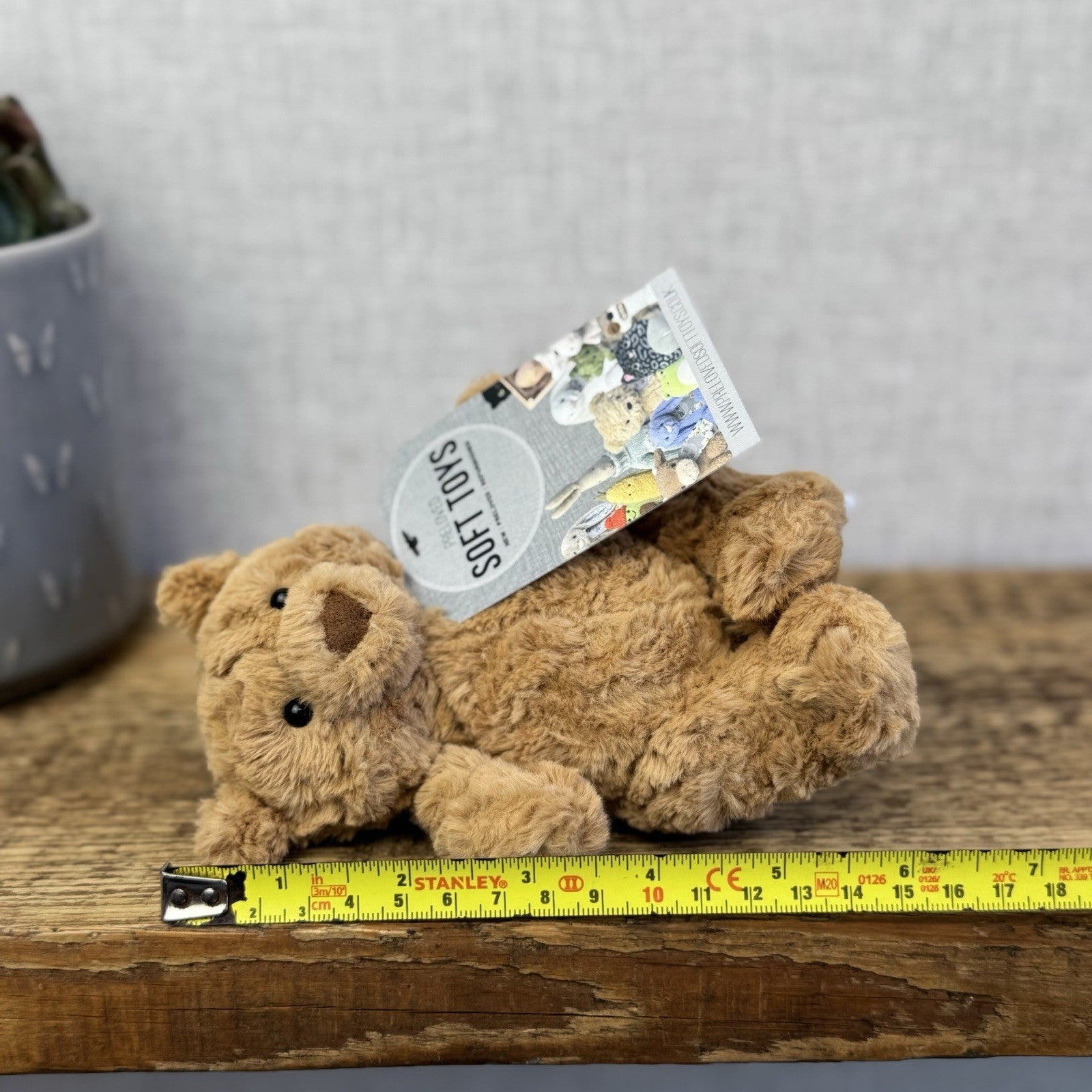 Jellycat Tiny Bartholemew Bear - Tiny Bear Jellycat Beanie Light Brown 7"