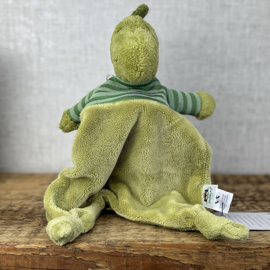 Jellycat Green Stripey Dinosaur Soother - Stripey Dino Doudou Comforter Retired