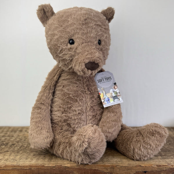 Jellycat Large Cocoa Bear - Large Brown Textured Retired Bear 16"