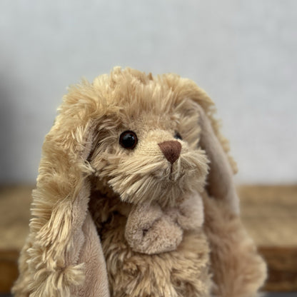 Bukowski Vintage Retired Small Beanie Long Eared Bunny Rabbit Honey Brown 8"