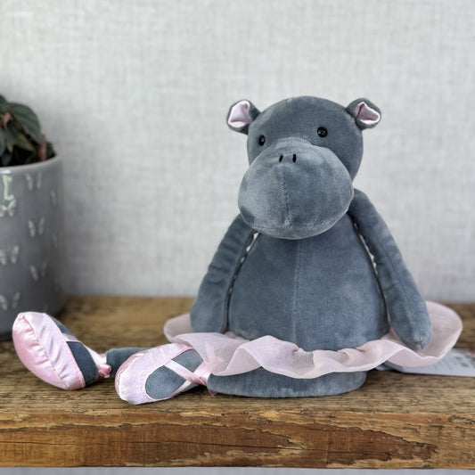 Jellycat Medium Dancing Darcy Hippo Ballerina - Animal In Tutu Retired 12”