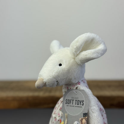 Jellycat Mouya Mouse - Little White Company Collab Mouse In Dress 9"