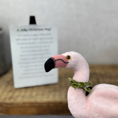 Ark Premier Pink Flamingo Beanie Bird - Christmas Gift Soft Toy Wrapped & Ready