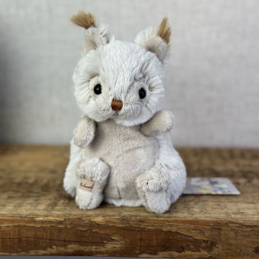 Barbara Bukowski Bear - Baby Blixten Squirrel Small Grey Cute Woodland Beanie 7"