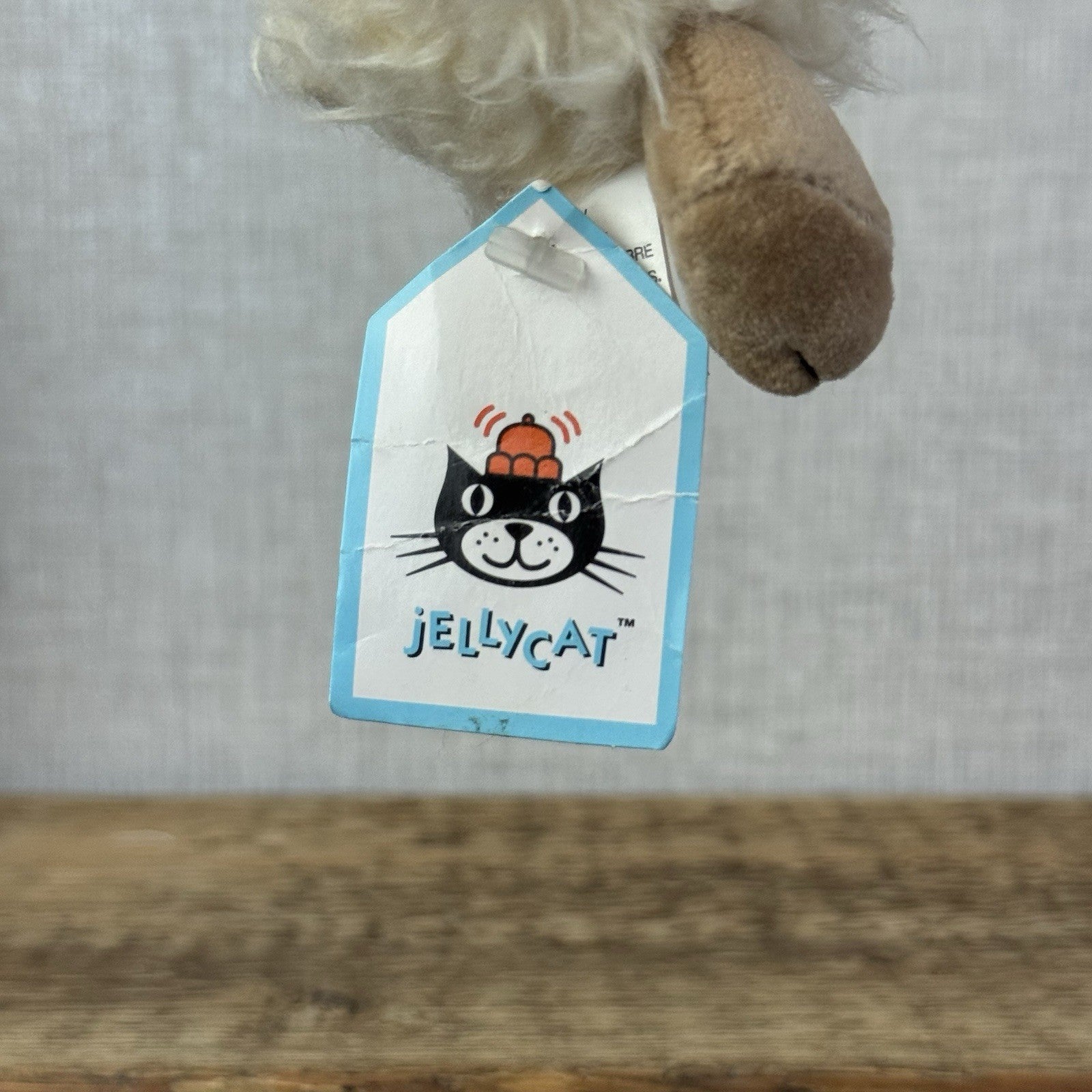 Jellycat Baby Puffball Sheep - Small Fluffy Cream Beanie Vintage With Tag 3”