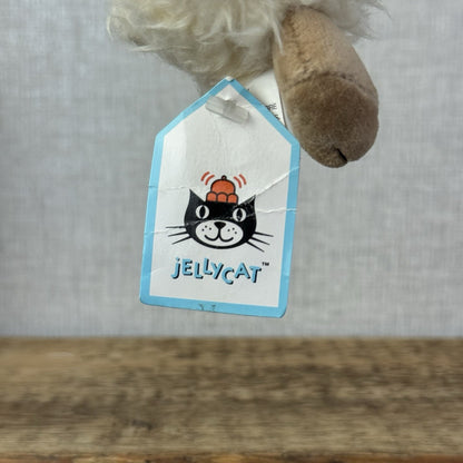 Jellycat Baby Puffball Sheep - Small Fluffy Cream Beanie Vintage With Tag 3”