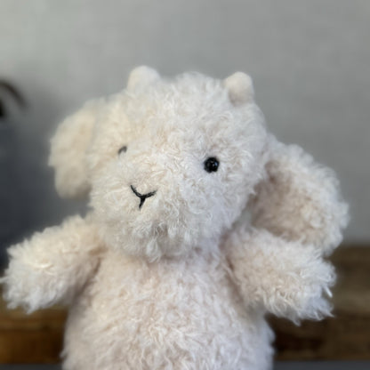 Jellycat Little Goat - Fluffy Beige/Off White Goat Beanie Soft Toy NWOT 7"