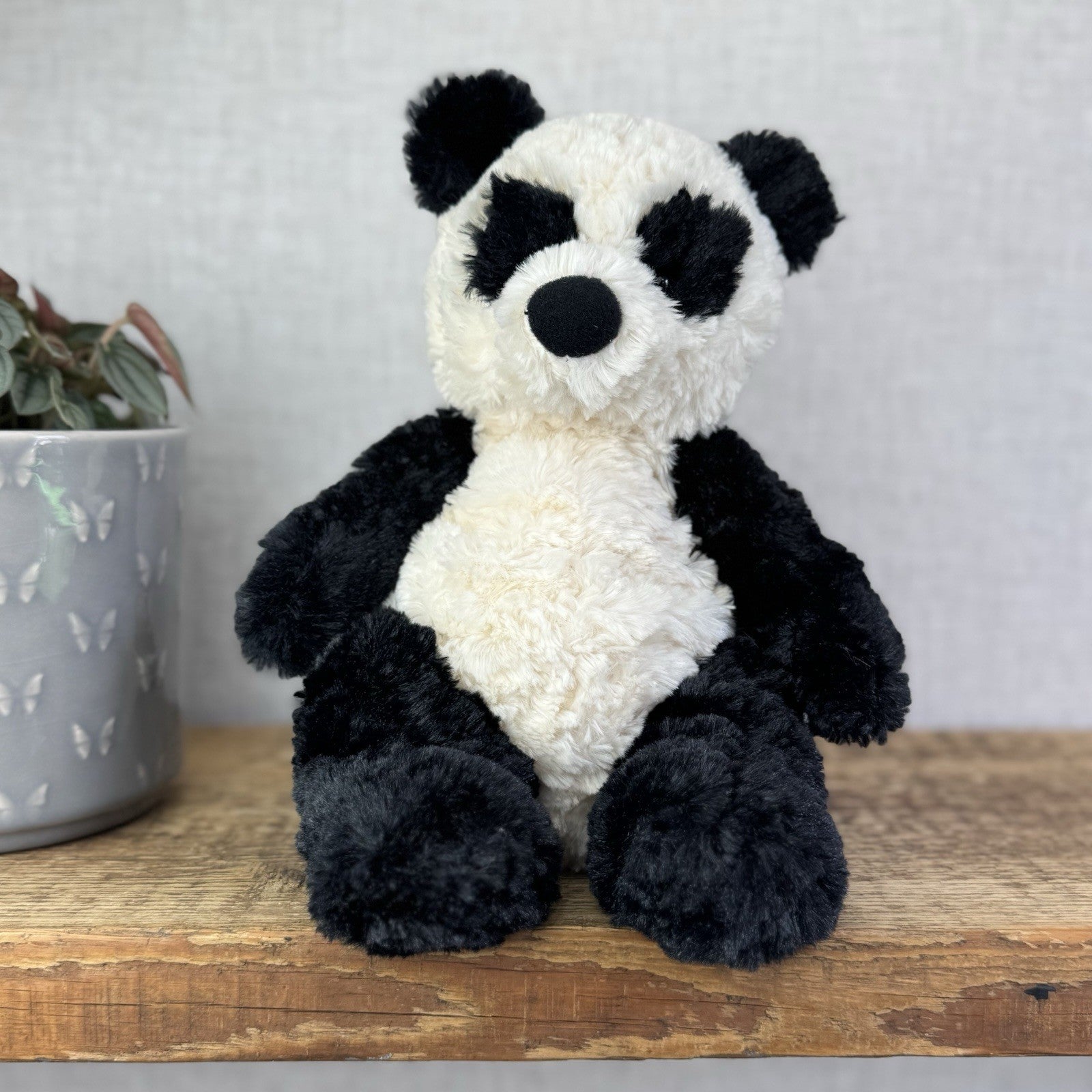 Jellycat Small Bartlesham Panda Bear - Vintage Panda With Tags Collectible 11"