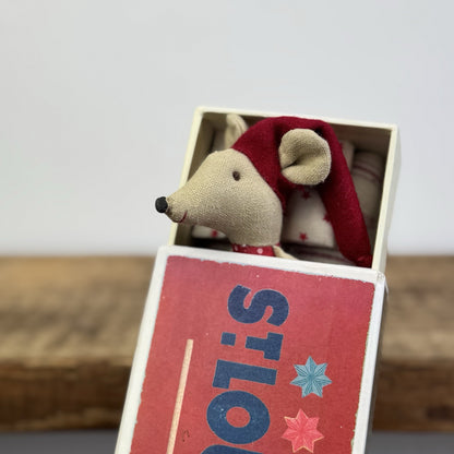 Maileg Mouse Christmas Sister in Box St Louise - Rare Vintage Maileg Mouse