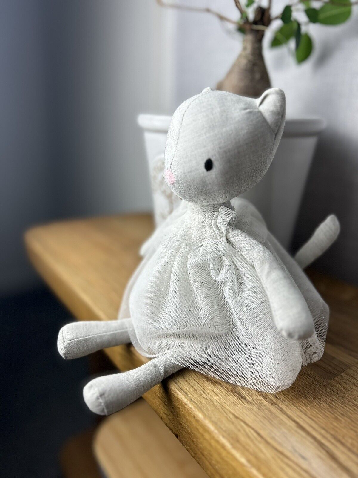 Jellycat Jolie Kitten Cat - Jellycat Cat In Dress - Jellycat Grey Cat Medium