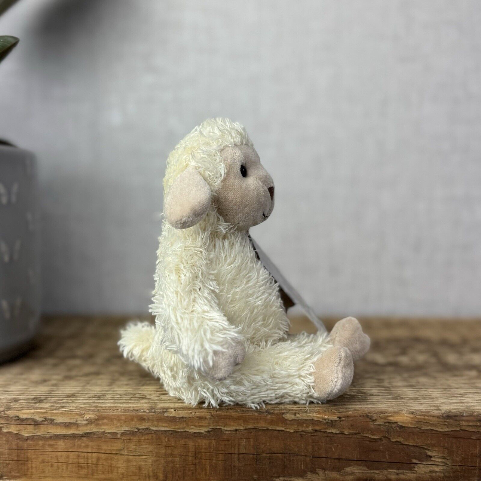 Jellycat Bunglie Tot Lamb / Sheep Small 7” - Beanie Lamb Plush Retired Rare NWOT