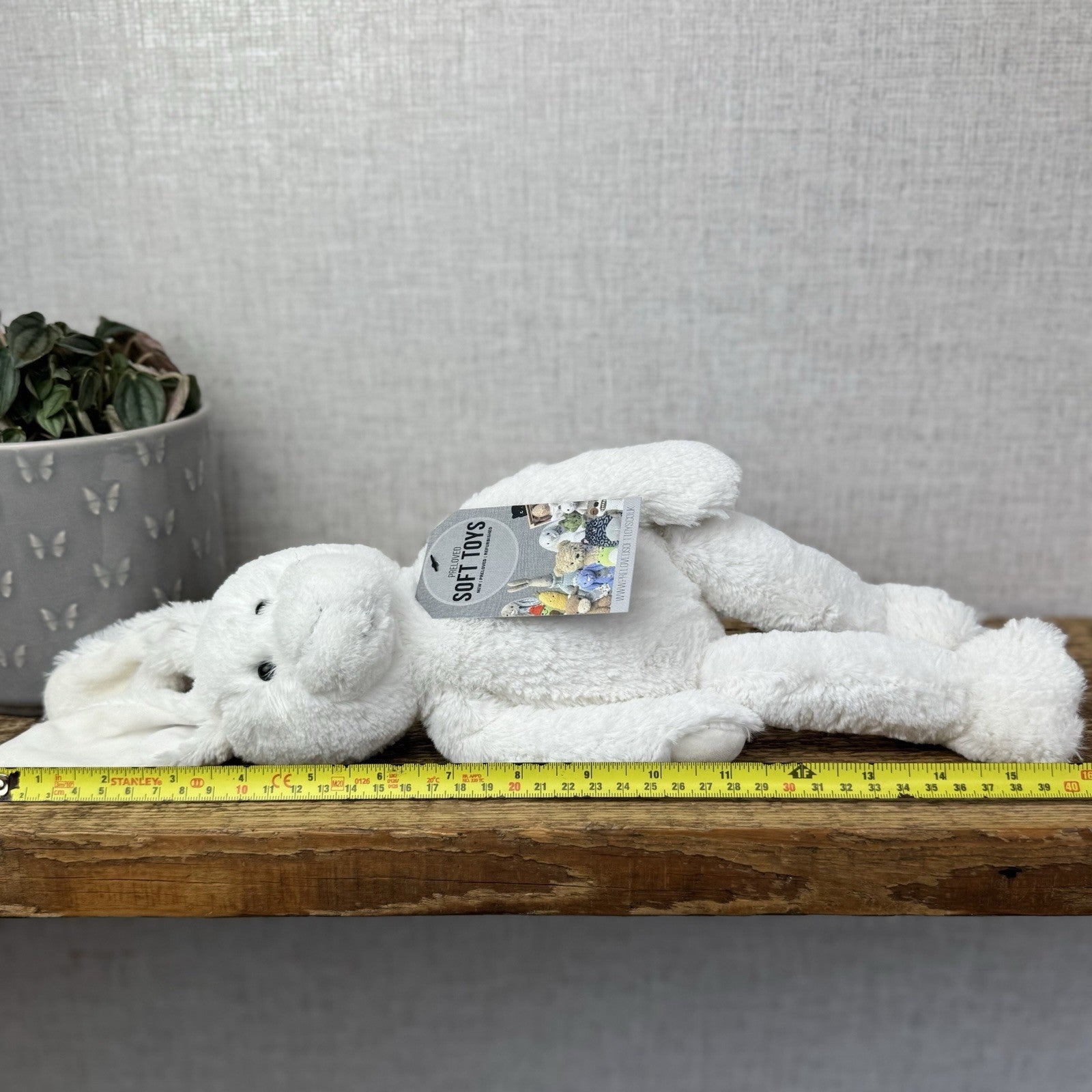 The Little White Company Beanie Bunny - Jellycat Collab White Slackajack Bunny