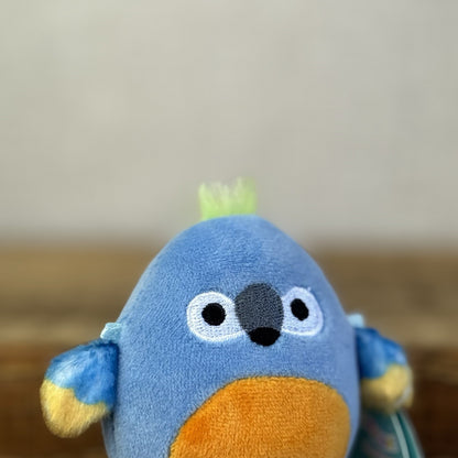 Squishmallow Micromallow With Tag - Blue Parrot Bird Tenise (Multi Buy Discount)