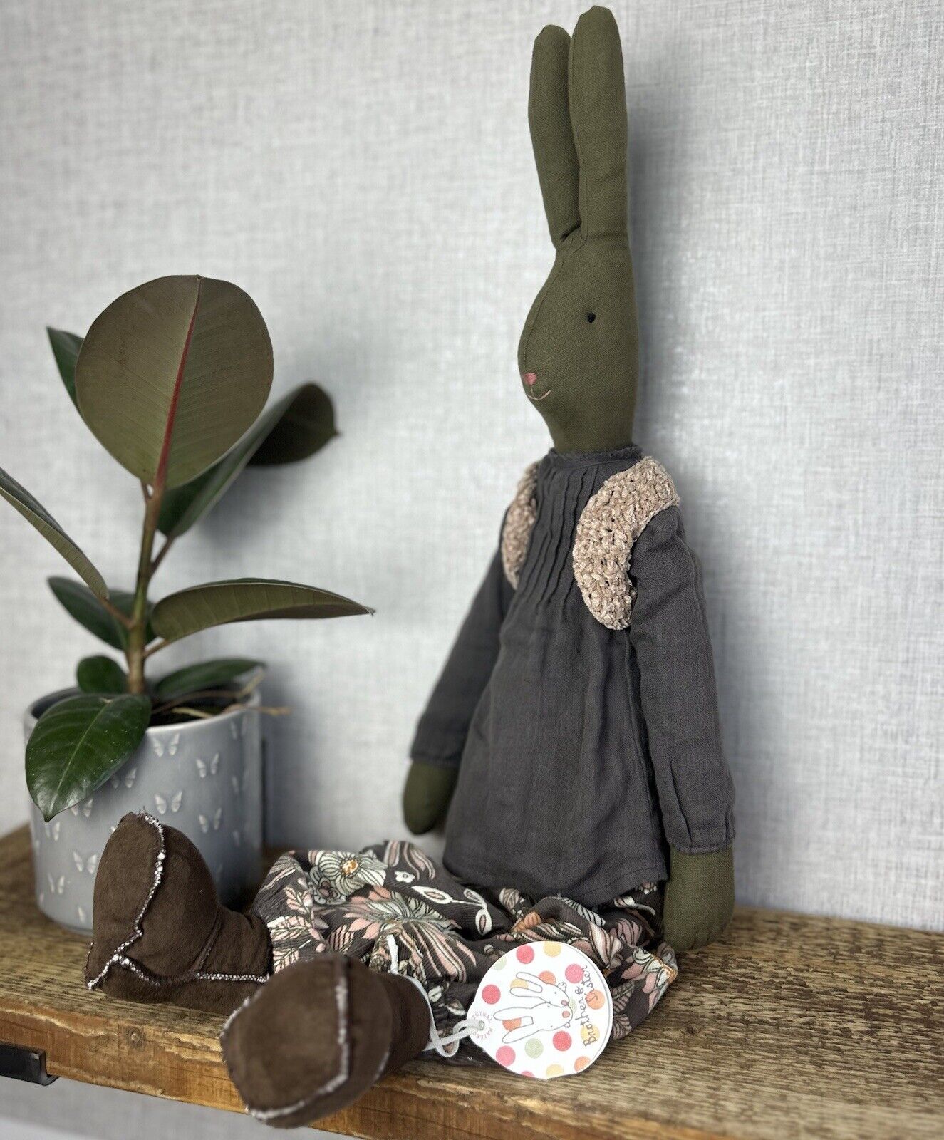 Maileg Large Diana - Large Brown Bunny Diana - Retired 2011 - Brown Bunny