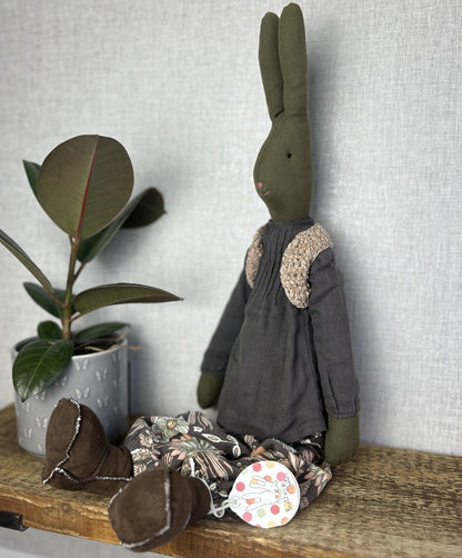 Maileg Large Diana - Large Brown Bunny Diana - Retired 2011 - Brown Bunny