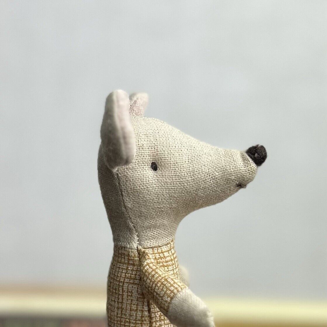 Maileg Little Brother Mouse In A Box - Yellow Body Mouse Little - Retired 2018