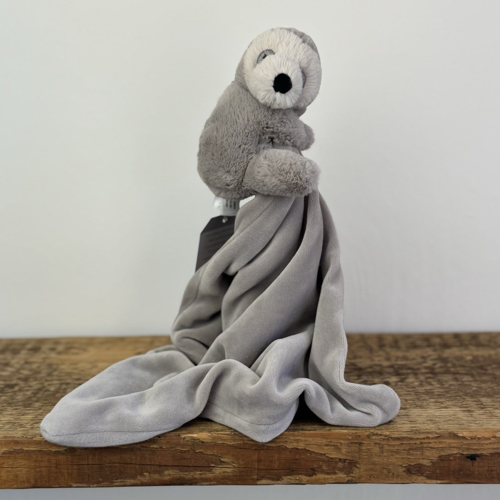 Jellycat Bailey Sloth - Shooshu Sloth Soother Comfort Blanket Grey Retired Rare