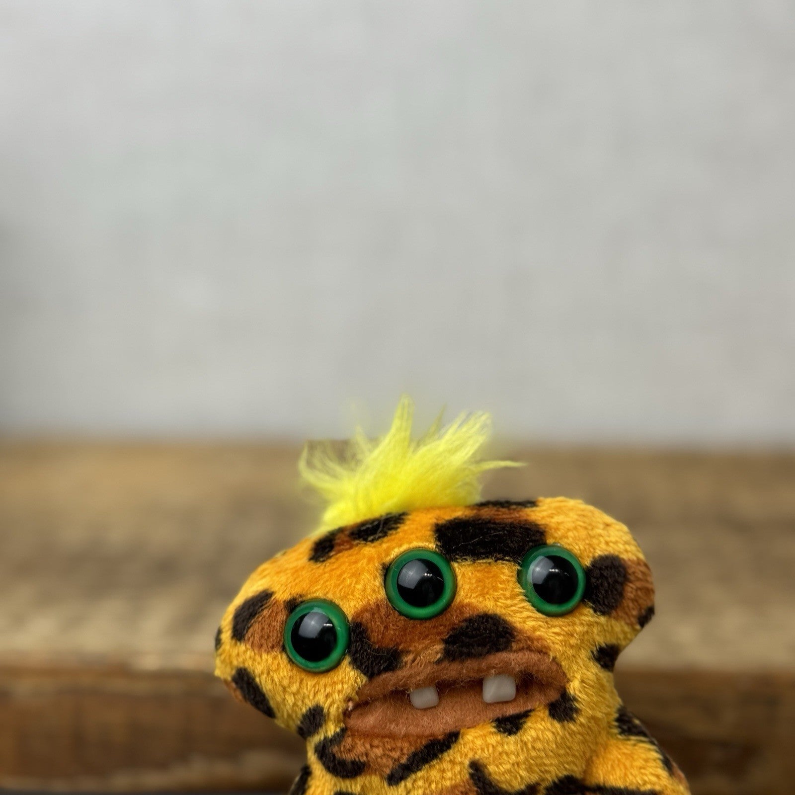 Fuggler Baby Fugg - Annoyed Alien Leopard Print Fleece Plush Mini Monster 3.5"