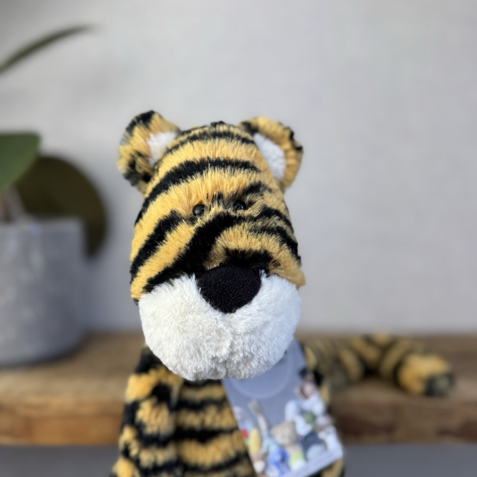 Jellycat Merryday Tiger - Wild Cat Beanie Tiger Plush Long Tail Rare Retired 15”