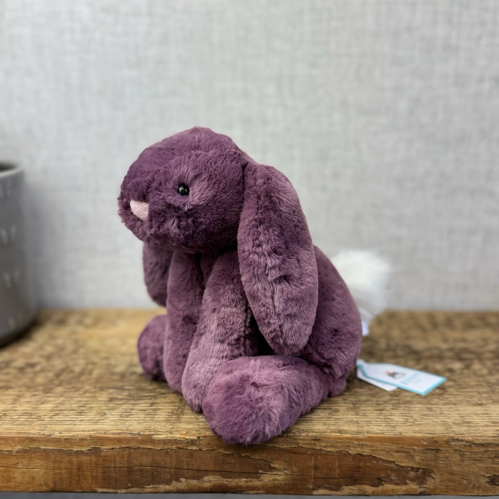 Jellycat Plum Small Bunny - Small Custom Smudge With Tags & Bag Gift Hand Dyed
