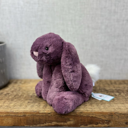 Jellycat Plum Small Bunny - Small Custom Smudge With Tags & Bag Gift Hand Dyed