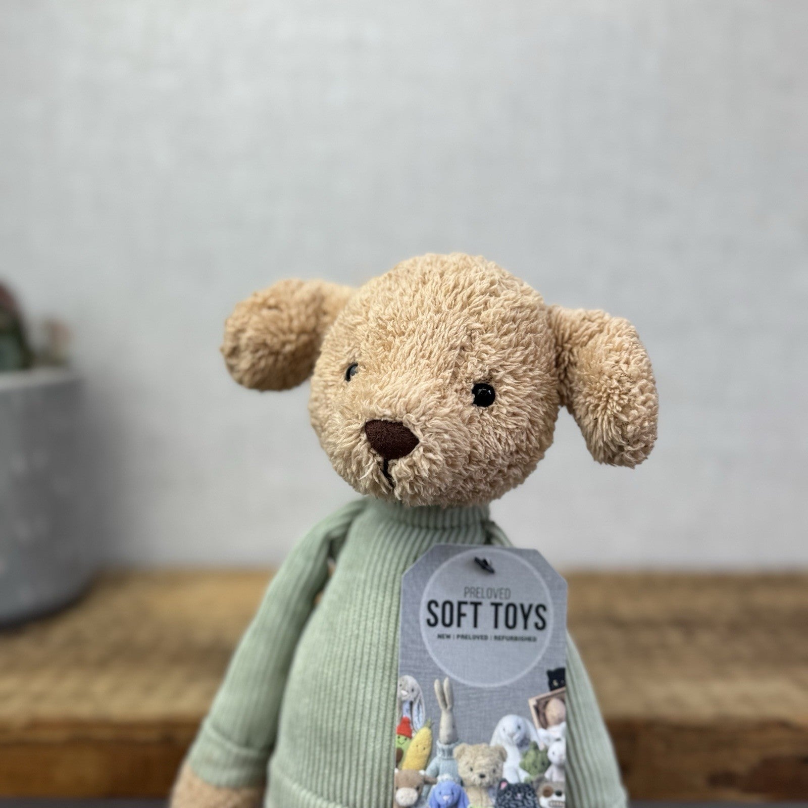 Jellycat Jumble Puppy - Dog Soft ToyPlush In Blue Jumper Retired Rare Beanie 12”