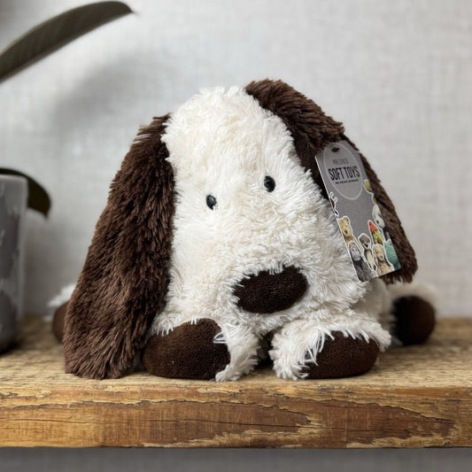 Jellycat Medium Truffles Dog - Cream/Brown Floppy Dog Pillow Beanie Retired 14”