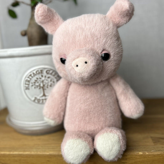 Jellycat Beepi Pig - Medium Fluffy Pig - Beepi Big Eyed Pig Jellycat Medium