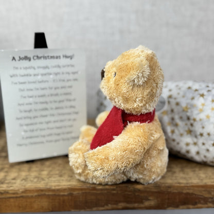 M&S Spencer Bear Beanie Red Scarf 5" - Christmas Gift Soft Toy Wrapped & Ready