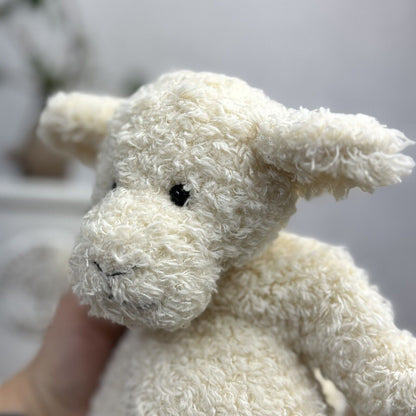 Jellycat Sguidgy Lamb - Small Squidgy Lamb - Vintage Small Curly Fur Lamb 10"