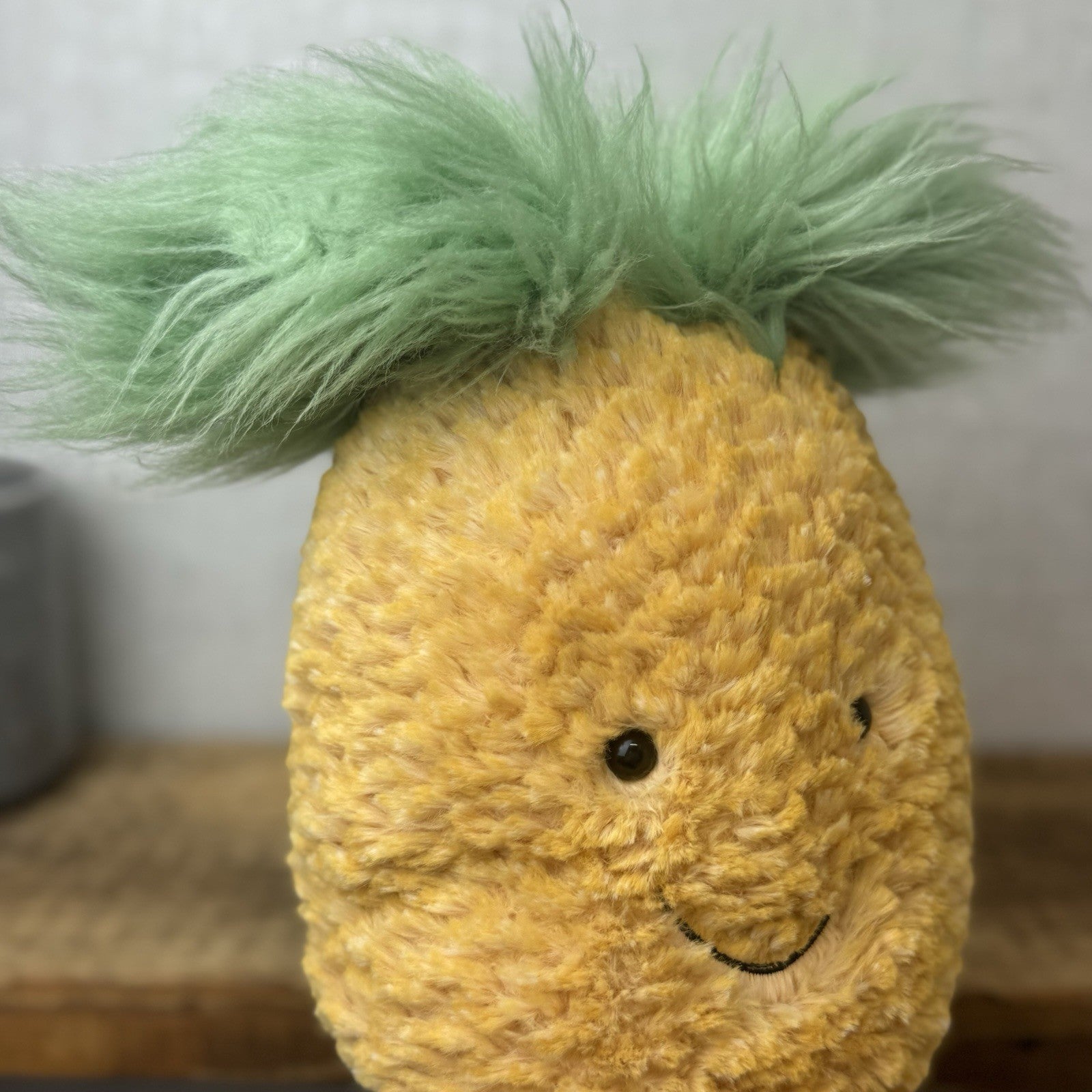 Jellyc Amuseable Pineapple - Medium Pineapple Beanie Plush Fluffy 12"