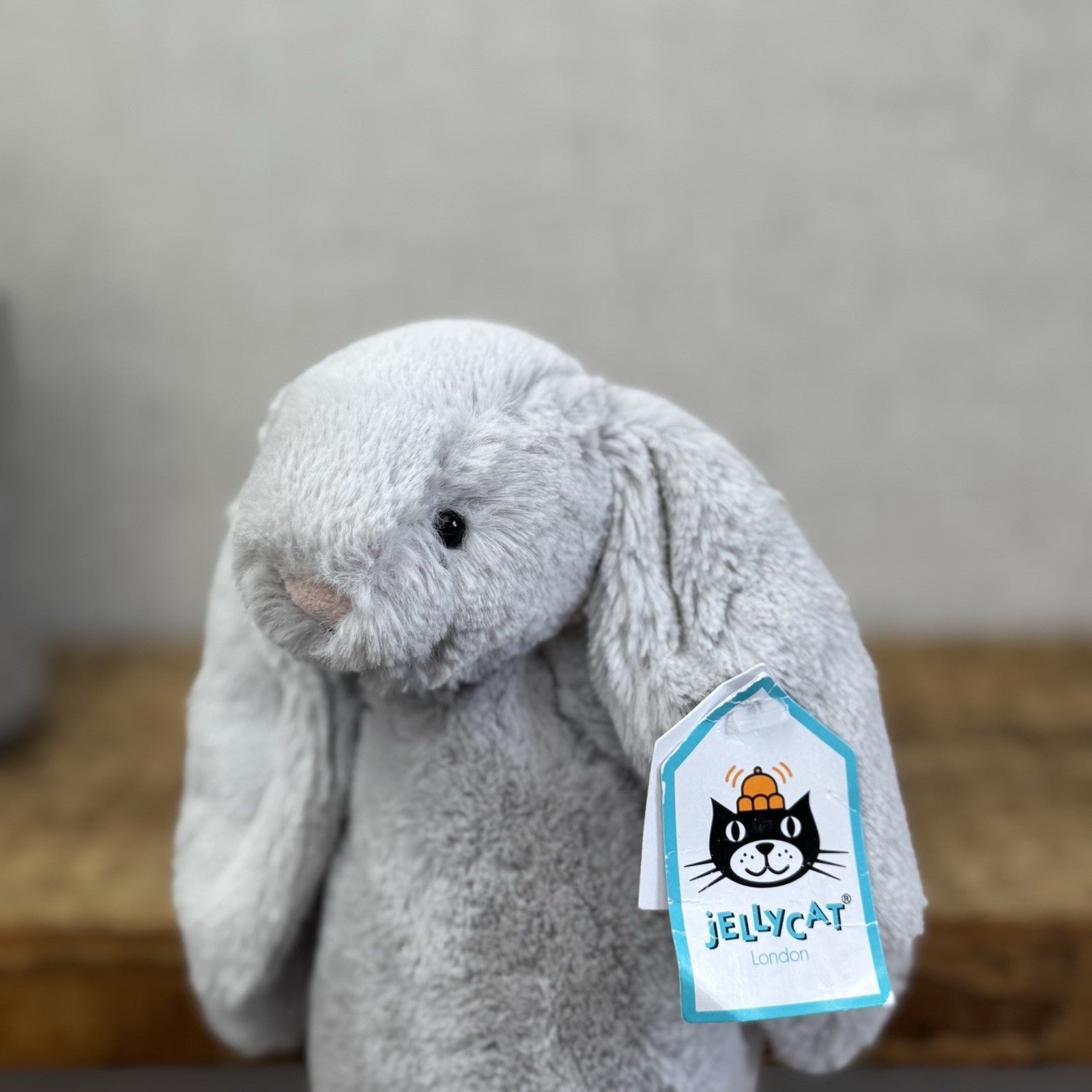 Jellycat Small Silver Rabbit Bunny - Small Grey Bunny White Tail With Tags 8”