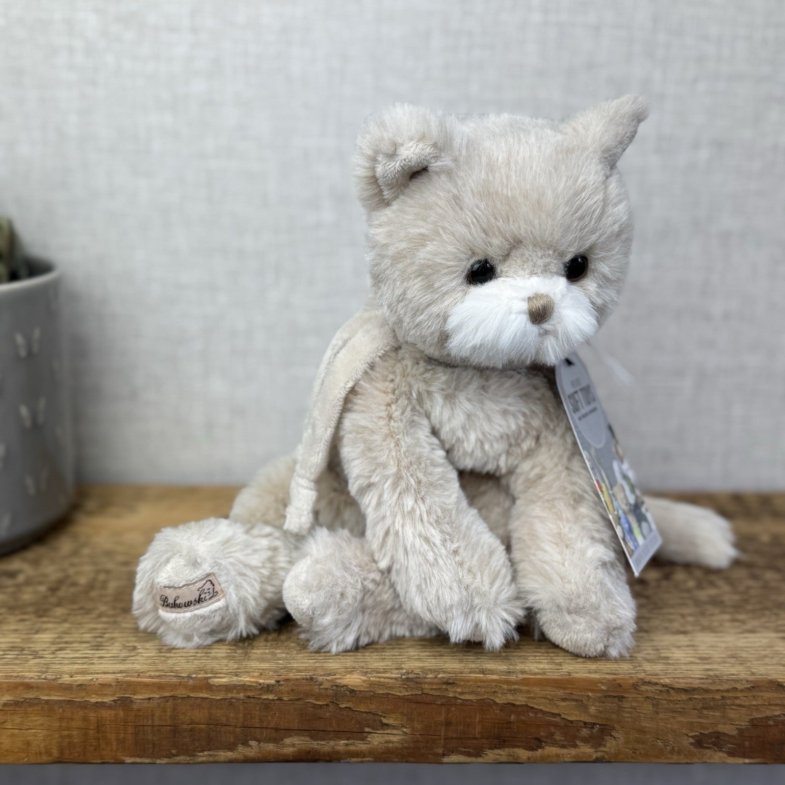 Bukowski - Barbara Bukowski Little Catty - Beige Floppy Beanie Kitten Cat Plush