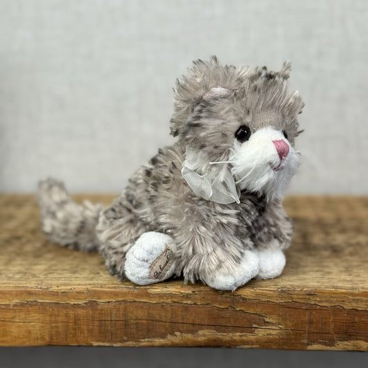 Bukowski Bears Little Kitty - Maciek Kitten Miniature Grey Tabby Cat Beanie 6"